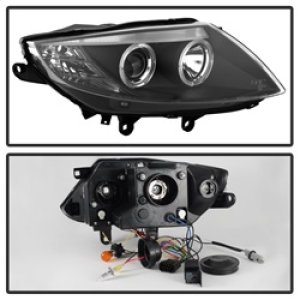 BMW Z4 Headlights - SPYDER - Projector, LED Halo, Xenon/HID Only - Black - `03-`08