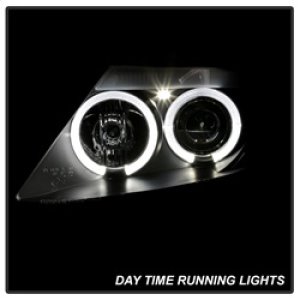 BMW Z4 Headlights - SPYDER - Projector, LED Halo, Xenon/HID Only - Black - `03-`08
