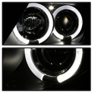 BMW Z4 Headlights - SPYDER - Projector, LED Halo, Xenon/HID Only - Black - `03-`08