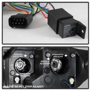 BMW Z4 Headlights - SPYDER - Projector, LED Halo, Xenon/HID Only - Black - `03-`08