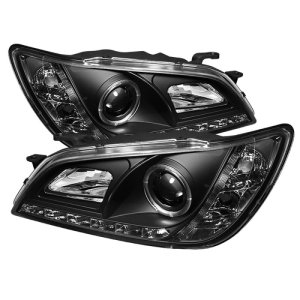 Lexus IS300 Headlights - SPYDER - Projector, LED Halo, DRL - Black - `01-`05