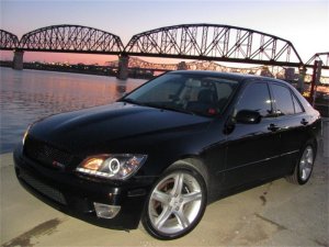 Lexus IS300 Headlights - SPYDER - Projector, LED Halo, DRL - Black - `01-`05