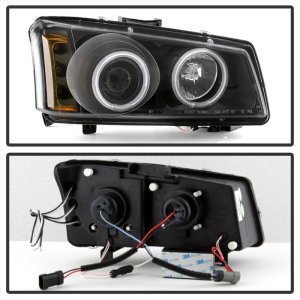 Chevrolet Silverado 1500 Headlights - SPYDER - CCFL Halo LED Projector - Black - `03-`06