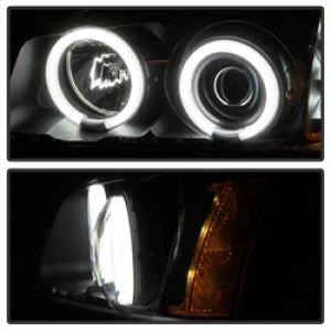 Chevrolet Silverado 1500 Headlights - SPYDER - CCFL Halo LED Projector - Black - `03-`06