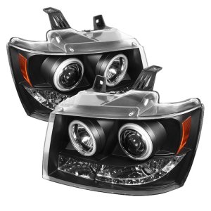 Chevrolet Suburban 2500 Headlights - SPYDER - Projector - CCFL Halo LED - Black - `07-`14