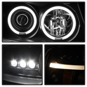 Ford F150 Headlights - SPYDER - Projector Version 2 CCFL Halo LED - Black - `04-`08