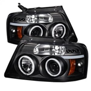 Ford F150 Headlights - SPYDER - Projector Version 2 CCFL Halo LED - Black - `04-`08