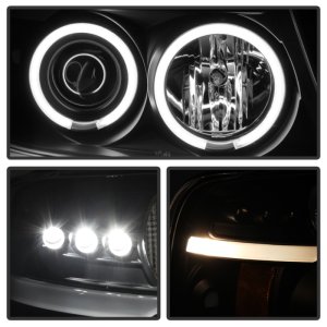 Ford F150 Headlights - SPYDER - Projector Version 2 CCFL Halo LED - Black - `04-`08