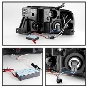 Ford F150 Headlights - SPYDER - Projector Version 2 CCFL Halo LED - Black - `04-`08