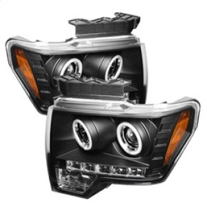 Ford F150 Headlights - SPYDER - CCFL Halo LED Projector - Black - `09-`14