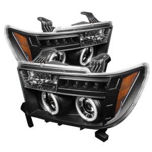 Toyota Tundra Projector Headlights - SPYDER - CCFL Halo LED - Black - `07-`13