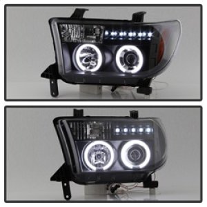 Toyota Tundra Projector Headlights - SPYDER - CCFL Halo LED - Black - `07-`13