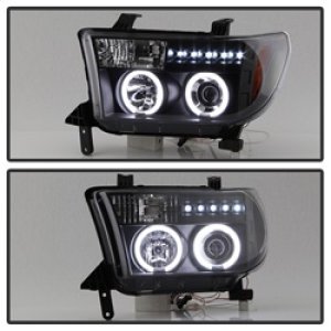 Toyota Tundra Projector Headlights - SPYDER - CCFL Halo LED - Black - `07-`13