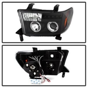 Toyota Tundra Projector Headlights - SPYDER - CCFL Halo LED - Black - `07-`13