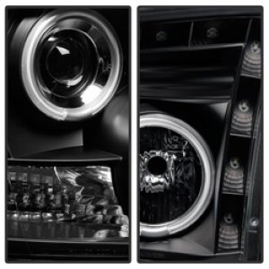 Dodge Ram 1500 Headlights - SPYDER - Projector with CCFL Halo - Black - `09-`14