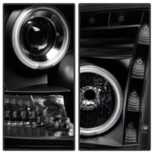 Dodge Ram 1500 Headlights - SPYDER - Projector with CCFL Halo - Black - `09-`14