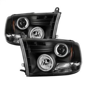 Dodge Ram 1500 Headlights - SPYDER - Projector with CCFL Halo - Black - `09-`14