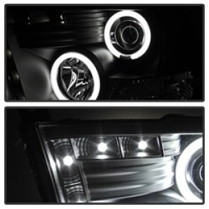 Dodge Ram 1500 Headlights - SPYDER - Projector with CCFL Halo - Black - `09-`14