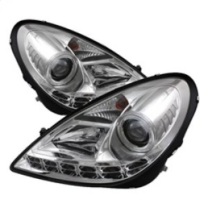 Mercedes-Benz SLK Headlights - SPYDER - DRL Projector Halogen Model - Chrome - `05-`10