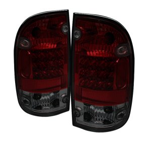 Toyota Tacoma LED Tail Lights - Rear - SPYDER - Red Smoke - `95-`00