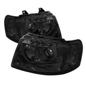 Ford Expedition Headlights - SPYDER - LED Halo - Smoke - `03-`06