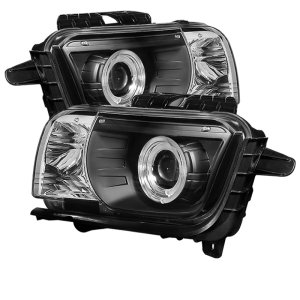 Chevrolet Camaro Projector Headlights - SPYDER - Dual Halo LED - Black - `10-`13