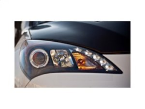 Hyundai Genesis Headlight Set - SPYDER - LED Halo DRL - Black - `10-`12