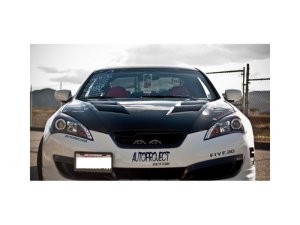 Hyundai Genesis Headlight Set - SPYDER - LED Halo DRL - Black - `10-`12