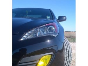 Hyundai Genesis Headlight Set - SPYDER - LED Halo DRL - Black - `10-`12