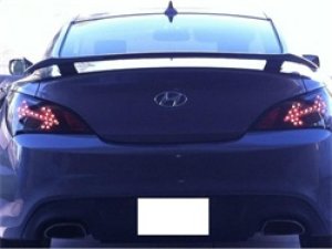 Hyundai Genesis LED Tail Lights - SPYDER - Black - `10-`12
