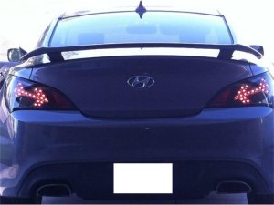 Hyundai Genesis LED Tail Lights - SPYDER - Black - `10-`12