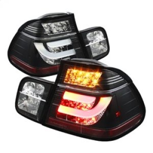 BMW 3 Series LED Tail Lights - SPYDER - Light Bar Style - Black - `99-`01