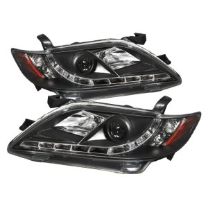 Toyota Camry Headlights - SPYDER - DRL Projector with High H1 Low H7 - Black - `07-`09