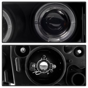 BMW 3 Series Headlights - SPYDER - Projector, LED Halo - Black - `02-`05 BMW 3 Series Headlights - SPYDER - Projector, LED Halo - Black - `02-`05
