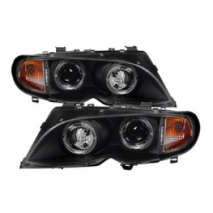 BMW 3 Series Headlights - SPYDER - Projector, LED Halo - Black - `02-`05 BMW 3 Series Headlights - SPYDER - Projector, LED Halo - Black - `02-`05