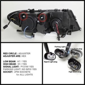 BMW 3 Series Headlights - SPYDER - Projector, LED Halo - Black - `02-`05 BMW 3 Series Headlights - SPYDER - Projector, LED Halo - Black - `02-`05
