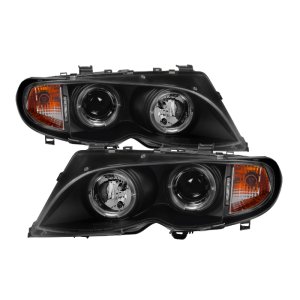 BMW 3 Series Headlights - SPYDER - Projector, LED Halo - Black - `02-`05 BMW 3 Series Headlights - SPYDER - Projector, LED Halo - Black - `02-`05
