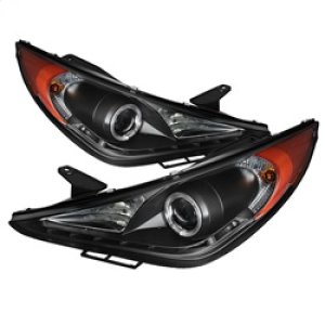 Hyundai Sonata Headlights - SPYDER - Projector + LED Halo DRL - Black - `11-`13