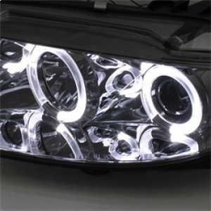 Mazda 6 Headlights - SPYDER - Projector, LED Halo, DRL, Fog Lights - Smoke - `03-`05