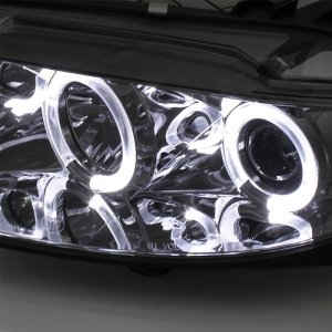 Mazda 6 Headlights - SPYDER - Projector, LED Halo, DRL, Fog Lights - Smoke - `03-`05