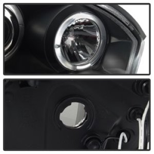 Chevrolet Malibu Headlights - SPYDER - Projector + LED Halo - Black - `04-`07