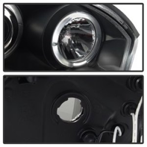 Chevrolet Malibu Headlights - SPYDER - Projector + LED Halo - Black - `04-`07