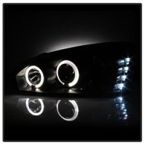 Chevrolet Malibu Headlights - SPYDER - Projector + LED Halo - Black - `04-`07