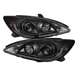 Toyota Camry Headlights - Front - SPYDER - Projector DRL - Black - `02-`06