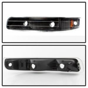 Chevrolet Silverado Bumper Lights - SPYDER - XTune Amber Reflector - Black - `99-`02