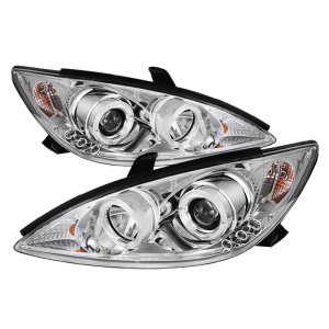 Toyota Camry Headlights - SPYDER - Projector - LED Halo - Chrome - `02-`06