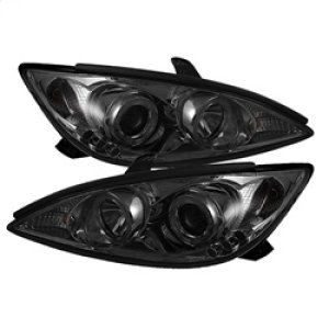 Toyota Camry Headlight Set - SPYDER - LED Halo; Projector - Smoke - `02-`06