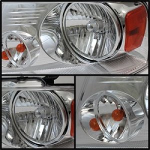 Ford F-150 Headlights - Front - SPYDER - xTune Crystal - Chrome/Amber - `04-`08