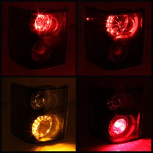 Land Rover Range Rover Tail Lights - Rear - SPYDER - LED, Pair - Black - `03-`05