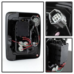 Jeep Wrangler LED Tail Lights - SPYDER - Red Clear - `07-`15 Jeep Wrangler LED Tail Lights - SPYDER - Red Clear - `07-`15